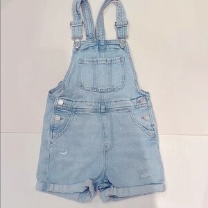 Children H&M Denim Overalls Shorts size 7